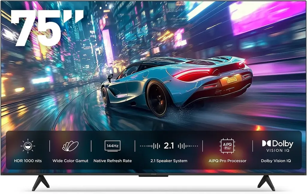 IFFALCON 75" miniLED 4K 144HZ dolby