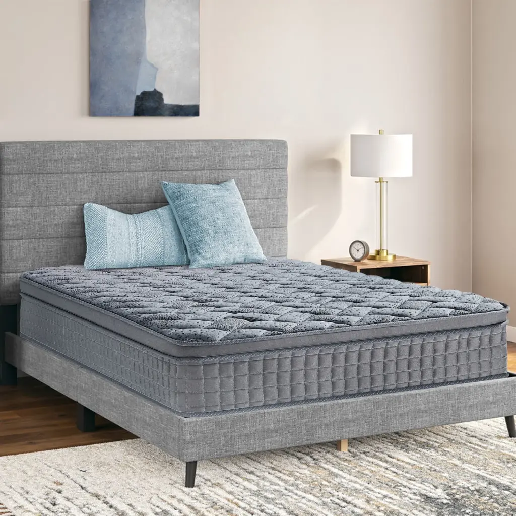 Matelas hybride OUUI 25cm – Fermeté moyenne – Mousse à mémoire de forme – Livré en boîte (Queen US 152cm x 203cm)