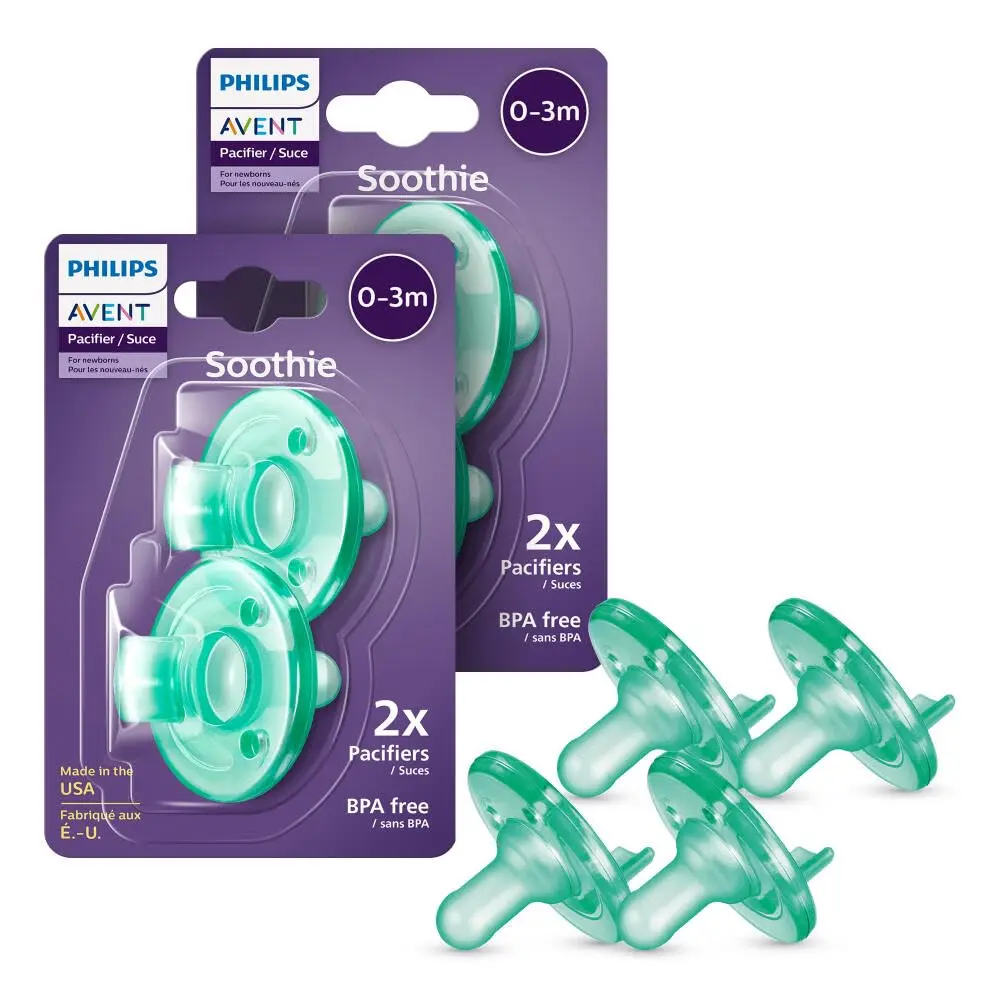 Philips Avent Soothie Orthodontic Pacifiers – Silicone, 0-3 months
