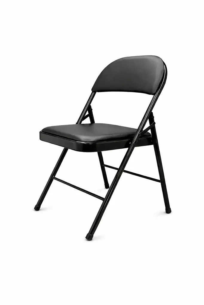Padded Steel Folding Chairs – Black