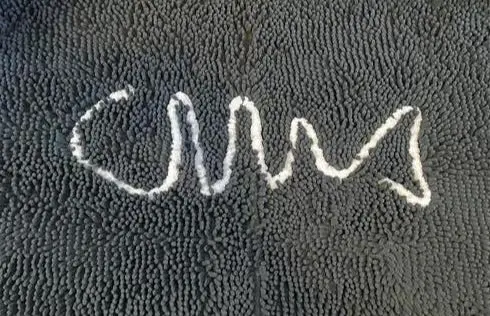 [236242] FRISCO Tapis en microfibre chenille Fish Bone+ 91,4 x 63,5 cm - Gris