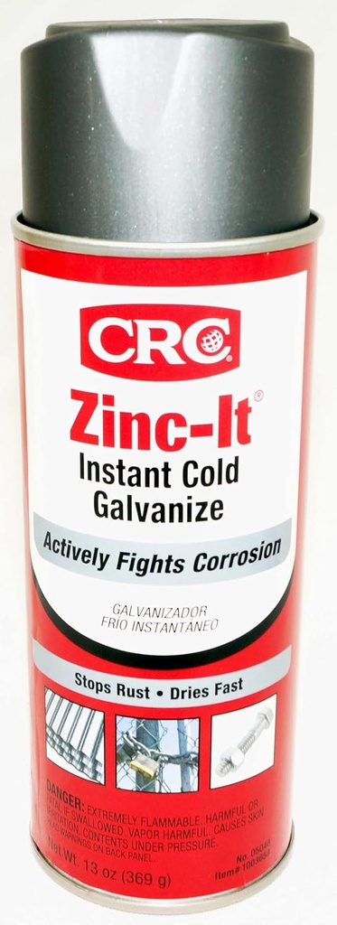 Spray galvanisation à froid – Antirouille zinc gris mat 370g CRC