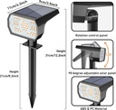 LED solar garden spotlight 56 ​​LED IP68 – Garden spotlight, warm white