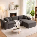 [2BOITE-SSM003GY-A/B] Gray modular corner sofa