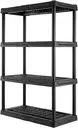 Etagere de rangement plastique CENTREX 4 niveaux (135 x 91 x 46 cm), charge 68 kg par tablette