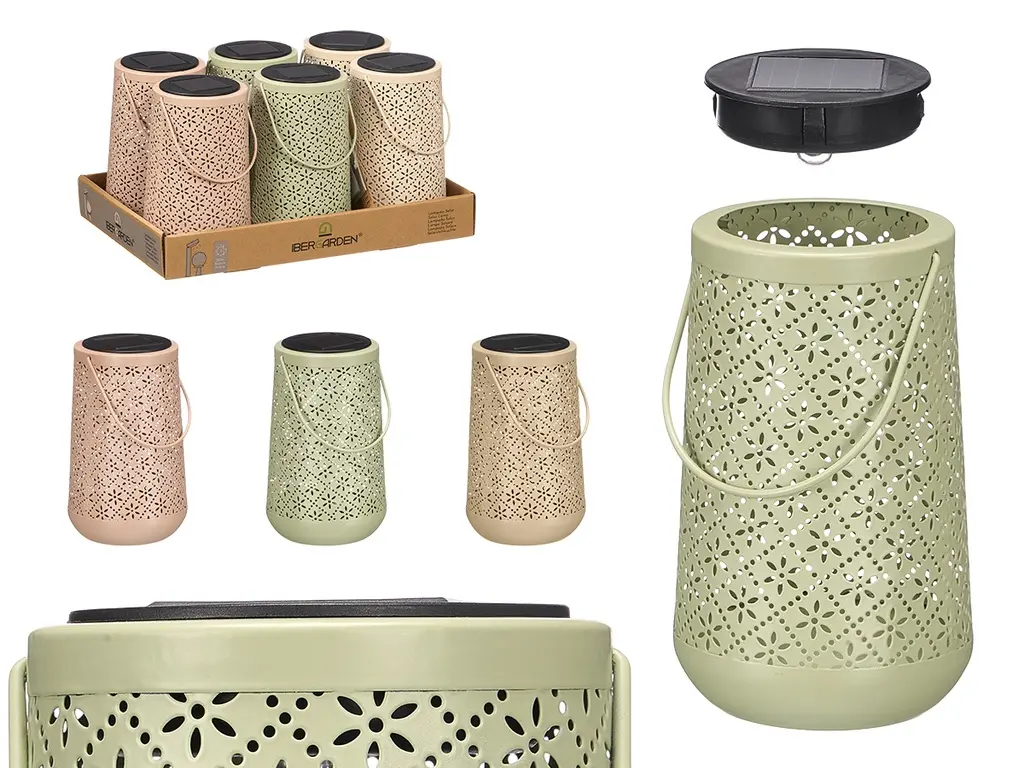 Solar lantern, conical shape, diamond pattern,