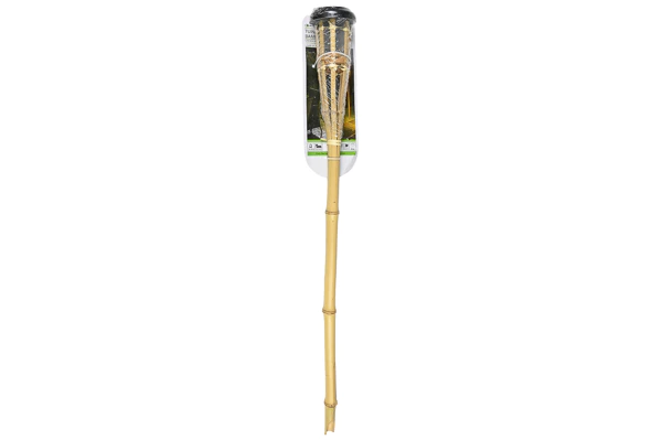 Lampe torche de jardin en bambou solaire 78 cm