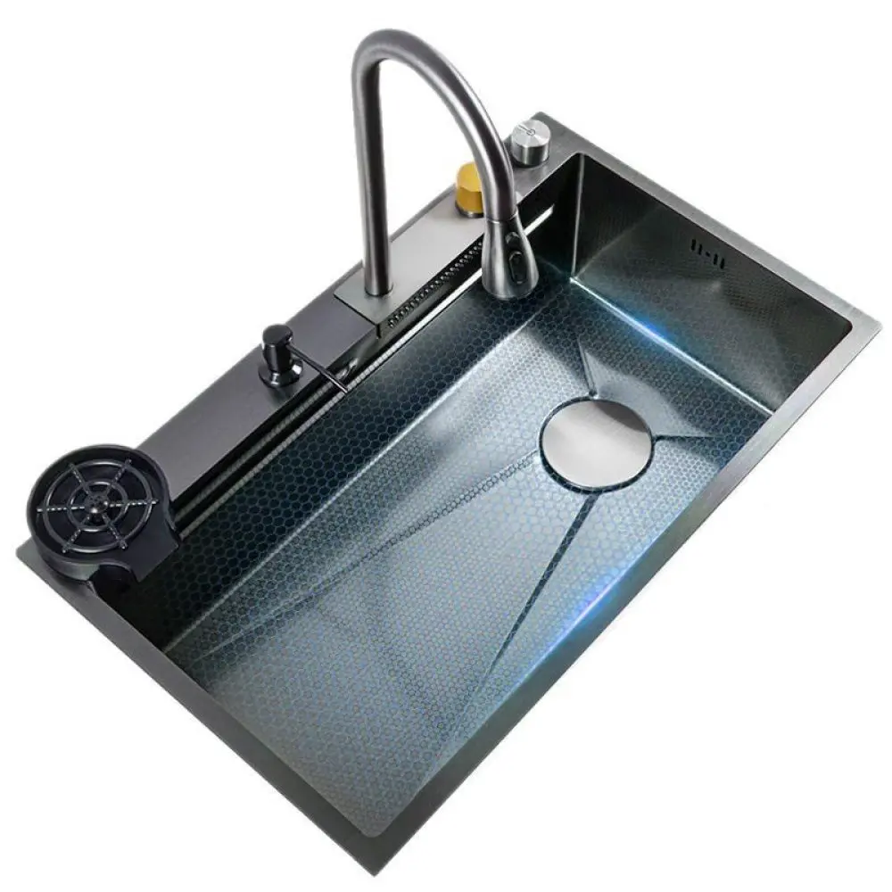 [holm0801 ZEN39] Evier de cuisine multifonctionnel – 75 × 45 cm