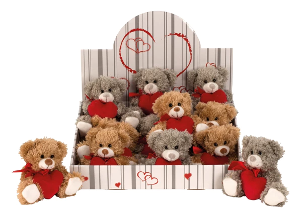 [2207 ZEN35] Bear with heart H 12 cm