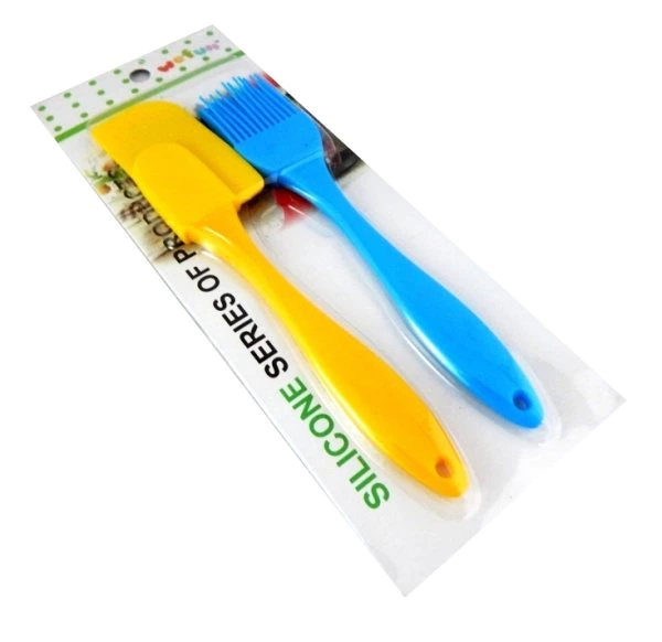 Spatule en silicone avec pinceau