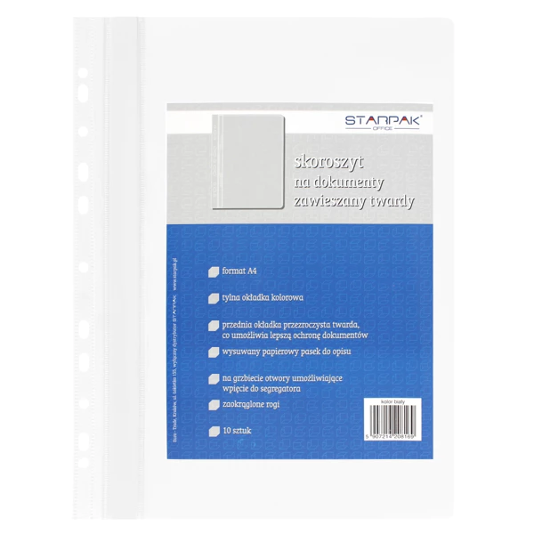 [109665 ZEN35] Fichier PVC A4, Starpak, blanc, lot de 10