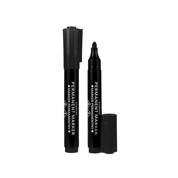 Marqueur permanent rond noir, Starpak