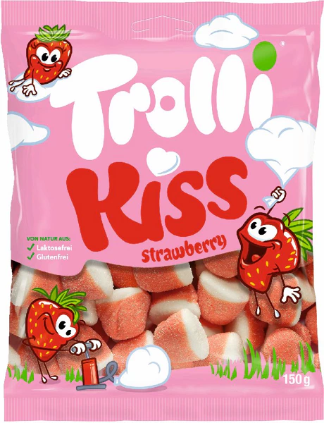 [41944 ZEN35] Trolli Strawberry Kiss, sachet de 150 g