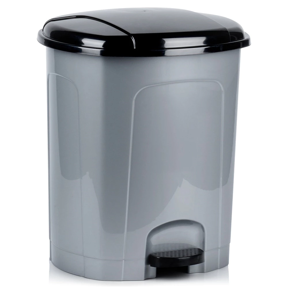 [731359 ZEN35] Gray plastic trash can 26 l