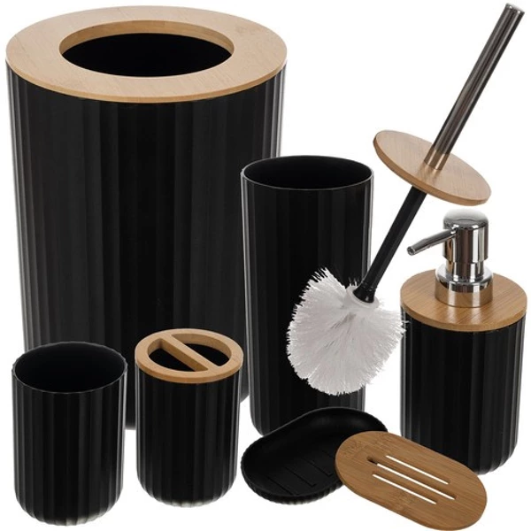 Ensemble d'accessoires de salle de bain - noir