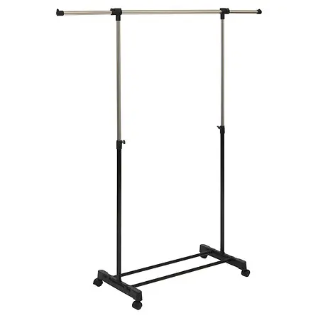 Portant a vêtements simple effet métal / plateau extensible