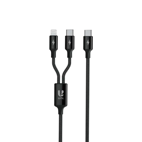 Cable 2 en 1 Type-C vers Lightning et Type-C vers USB