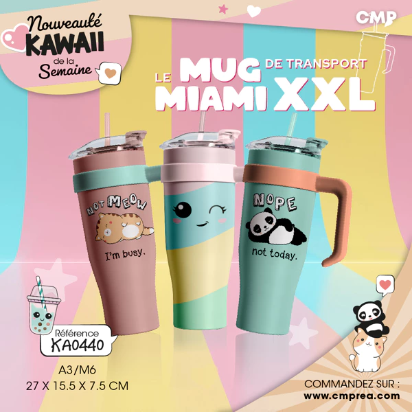 Mug de transport Miami Kawaii 