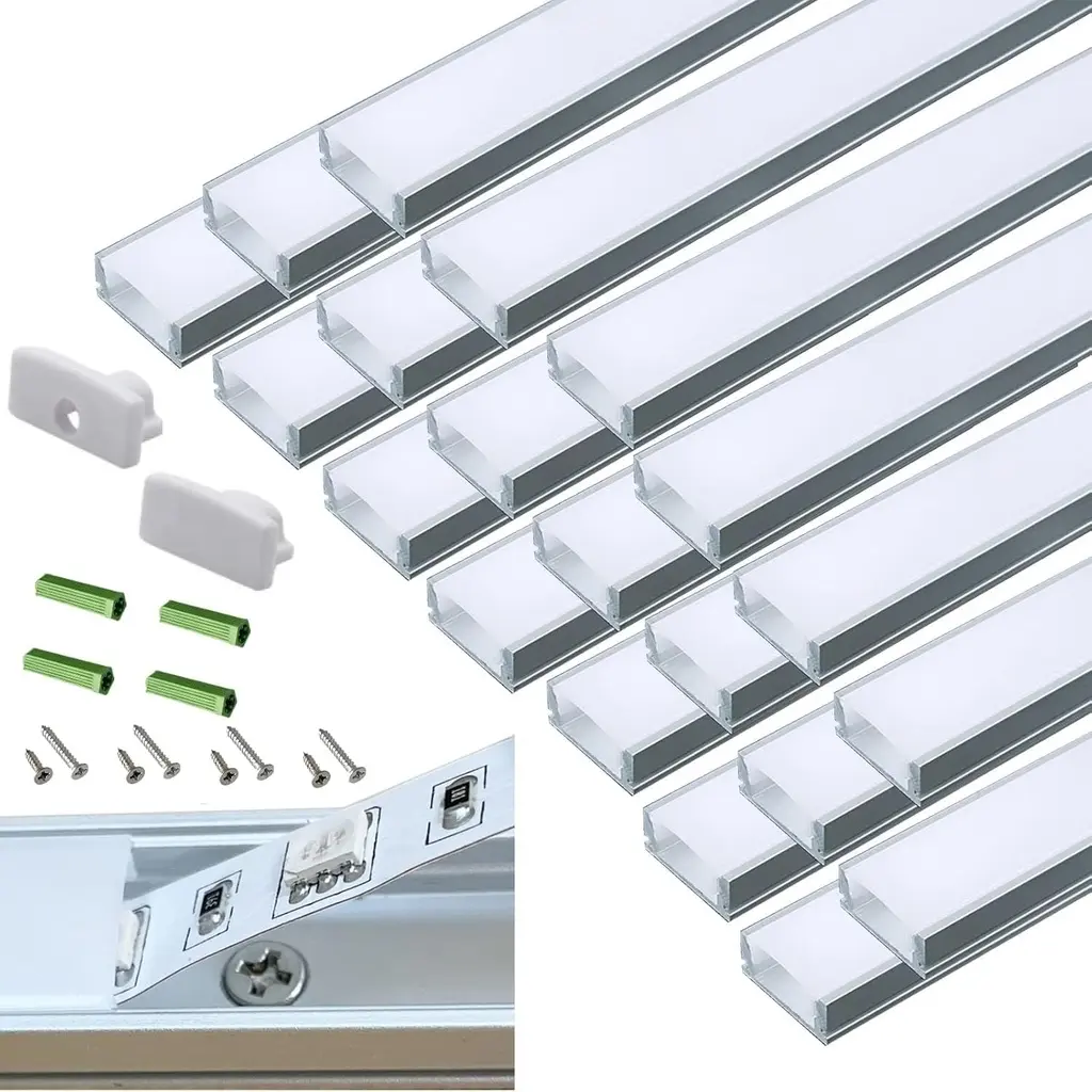 Profile Aluminium LED 1 m avec Diffuseur (Montage Sous Meuble)