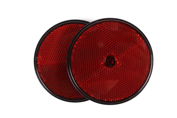 [007502 ZEN35] Red round reflector 85 mm 2 pieces E4