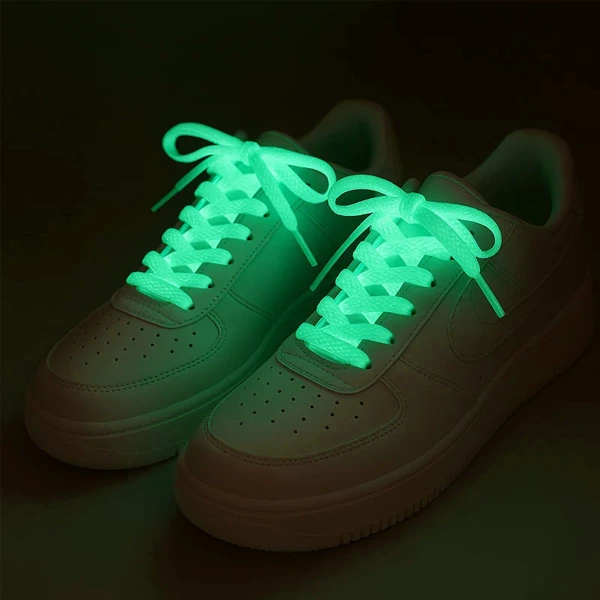 [665827BLUE ZEN41] Phosphorescent laces for shoes Alabaster Blue