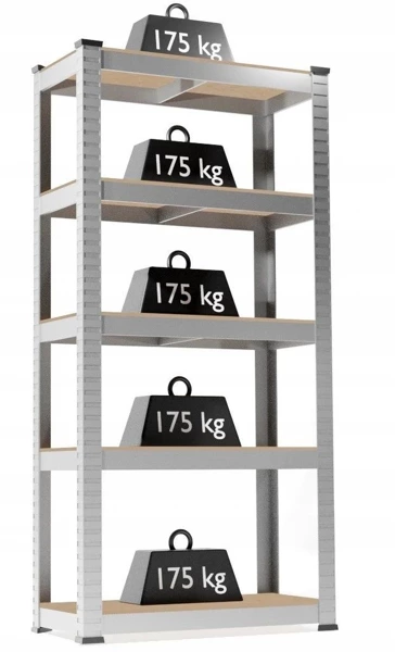 Metal shelf, 5 levels, 180*90*30cm 175kg