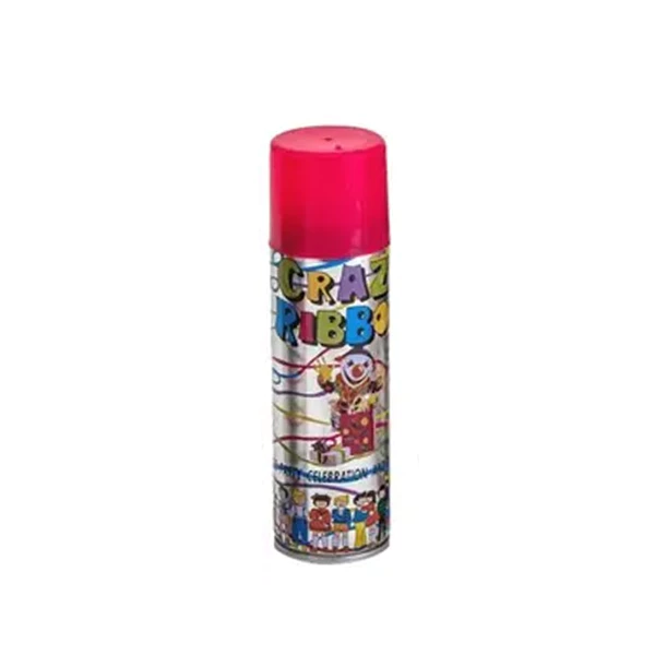 Crazy Ribbon Party Confetti Spray, Pink