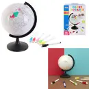Rotating globe to personalize with markers, 22 cm