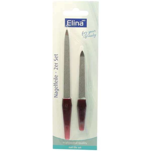 Elina sapphire nail file, 2 pieces (17 cm and 13 cm) on card