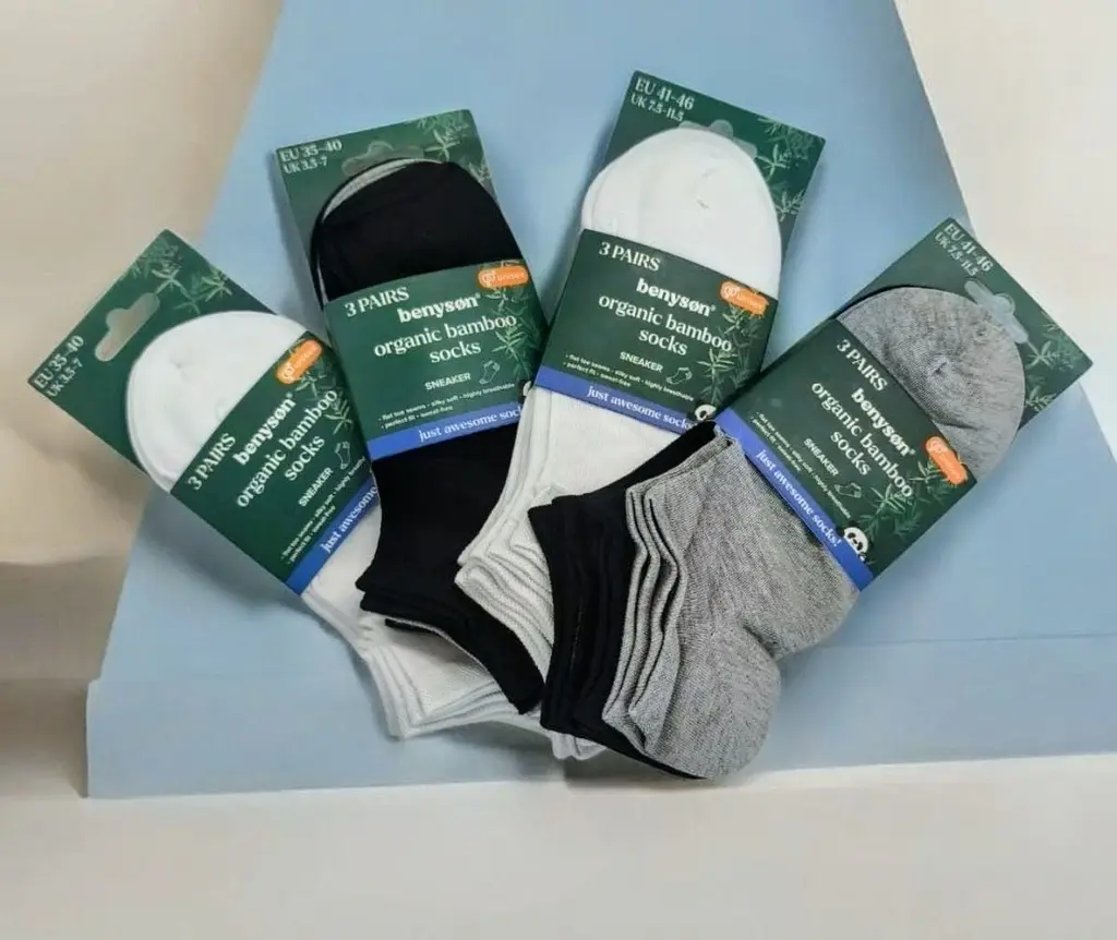 Chaussettes chevilles Lot de 3 paires en bambou BENYSON