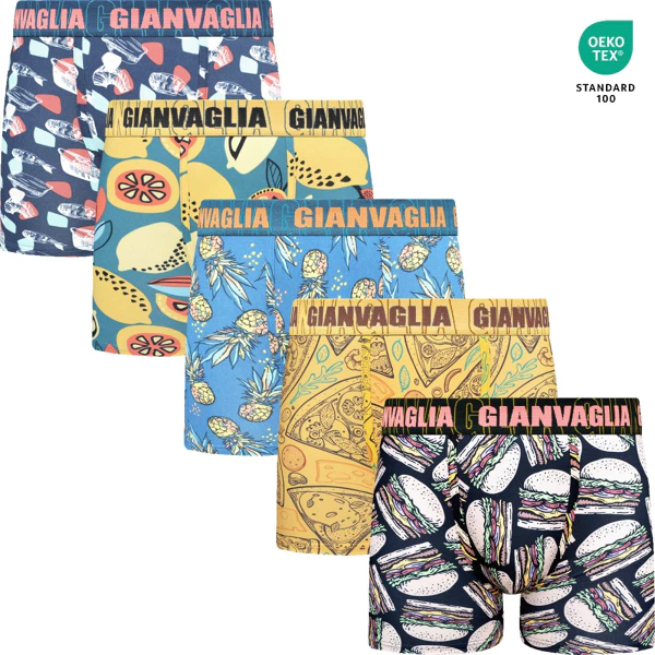 Paquet de 5 boxers en coton pour hommes GVG-5079