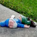 Funny drunk garden gnome in resin – original exterior interior decoration