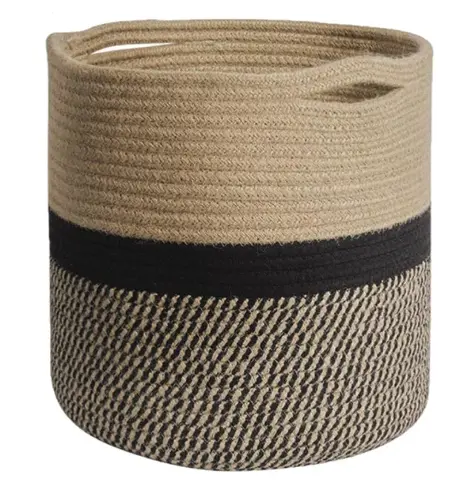 Rope storage basket