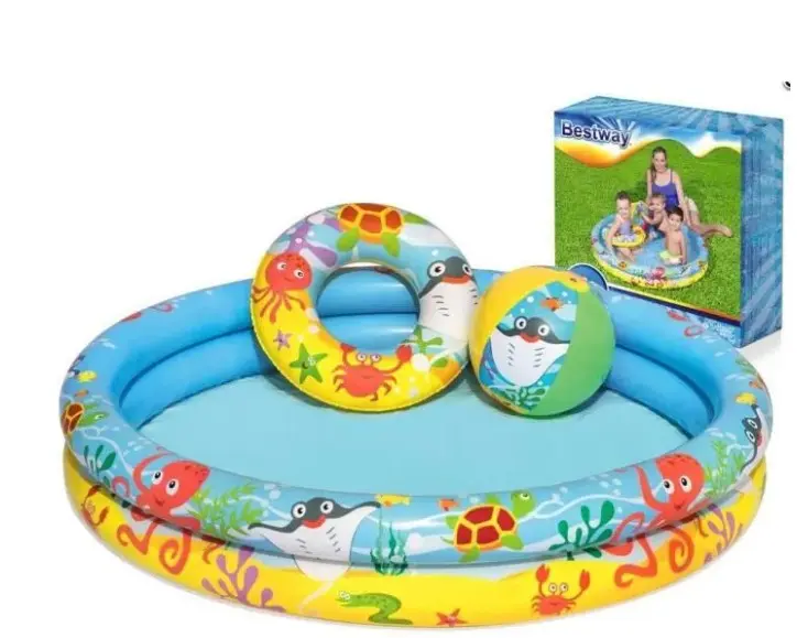 (51124) 122 cm paddling pool with buoy and ball