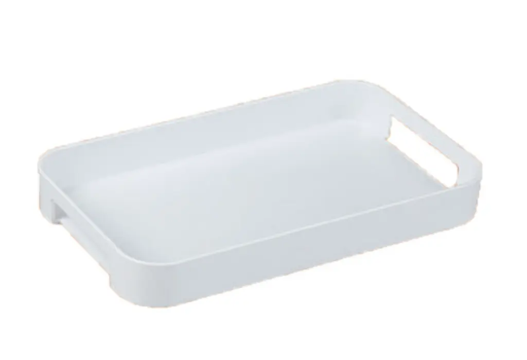 Small white plastic tray, 32L x 19.4W x 4.2H cm