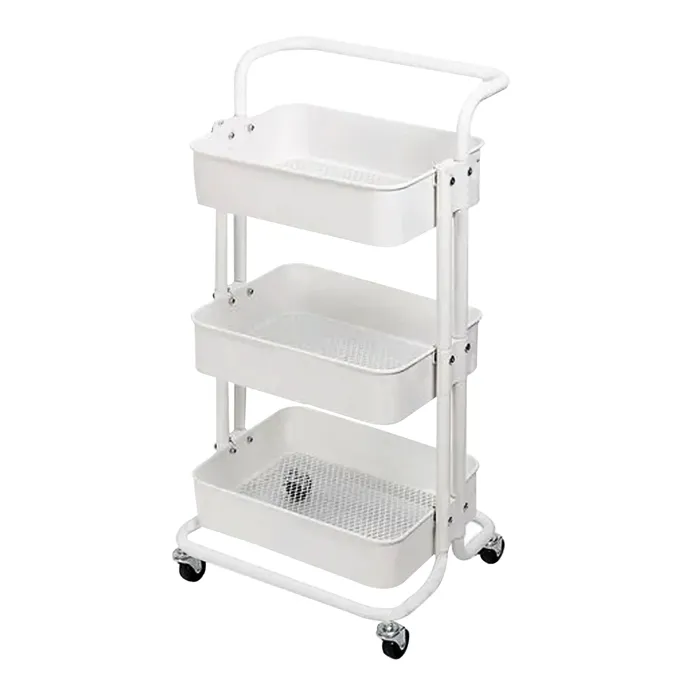 Dessert Trolley on wheels white