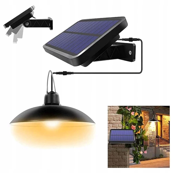 Lampe de jardin solaire LED suspendue avec detecteur