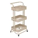 [190099A ZEN49] Desserte 3 niveaux  beige