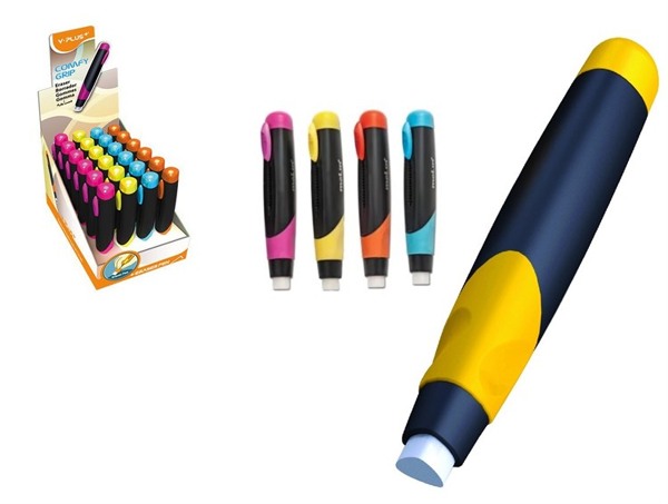 Y-Plus eraser with pusher