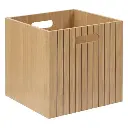 [205583 ZEN49] Boite de rangement 31 x 31 cm bois beige