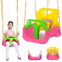 [01529_R ZEN49] 3 in 1 garden swing for children with backrest