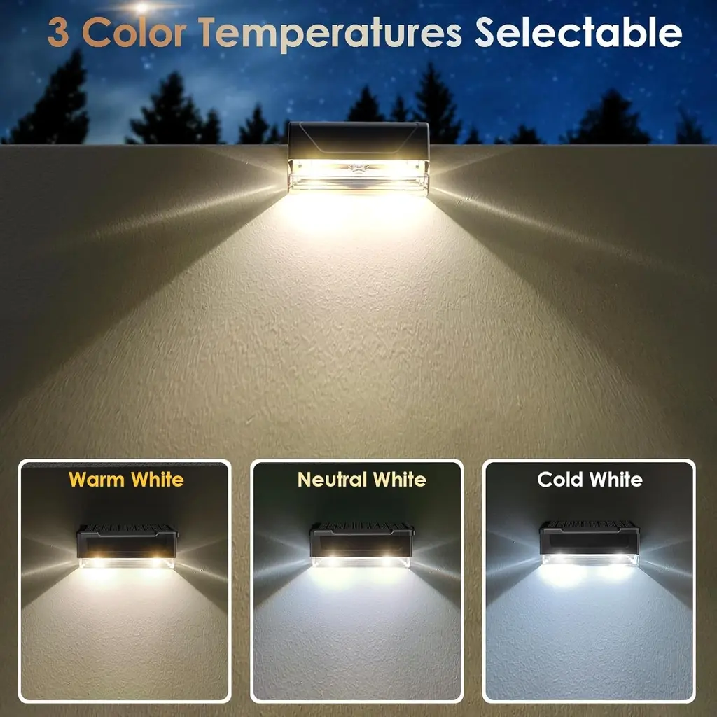 Applique Murale Solaire IP65, 3 modes, eclairage automatique crépuscule à l’aube