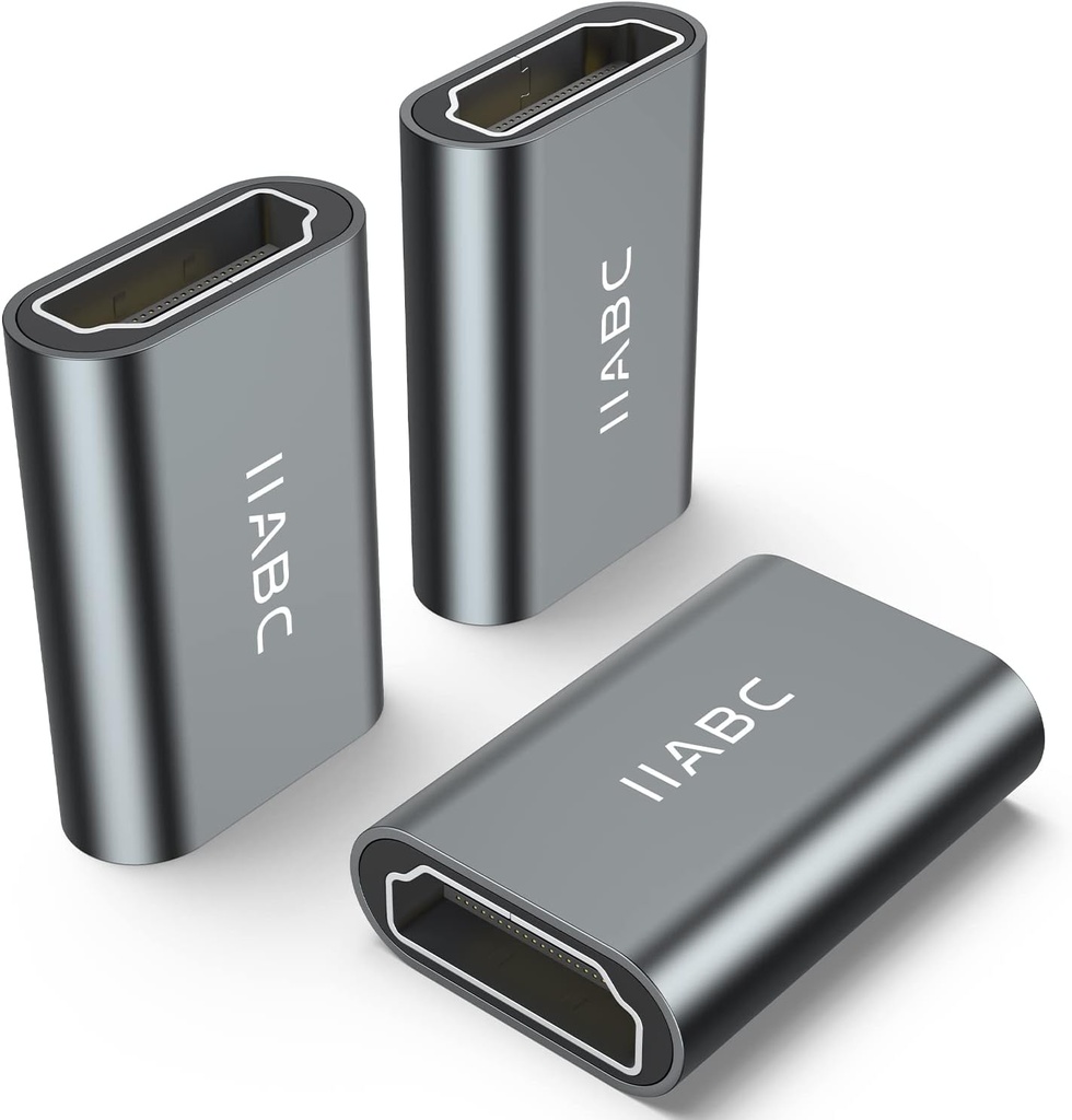 HDMI Female/Female 4K 60Hz Adapter – Set of 3 Aluminum
