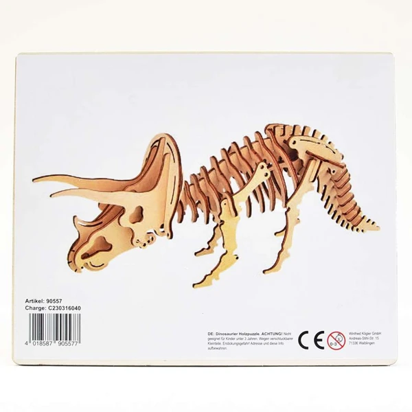 8 piece dinosaur wooden puzzle