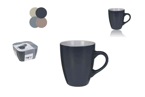 Colorful ceramic mug set of 4