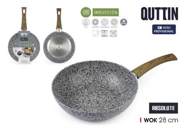 Aluminum wok pan 28 cm