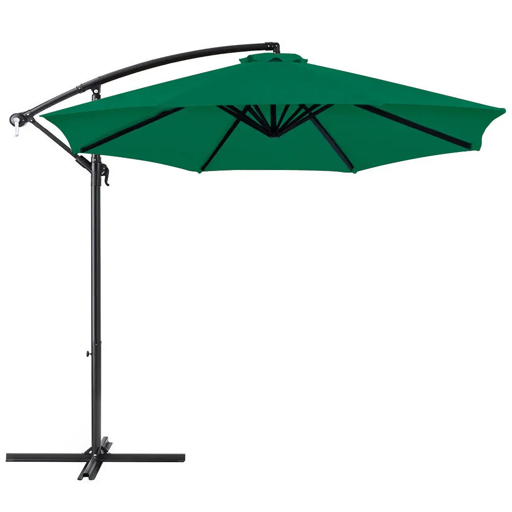 Hanging parasol 2.7 m green