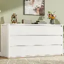 [PHK-34UT7E8V] Large Modern Chest of Drawers 6 White Drawers