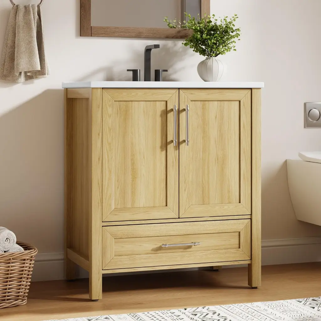 Meuble Vasque de Salle de Bain bois claire
