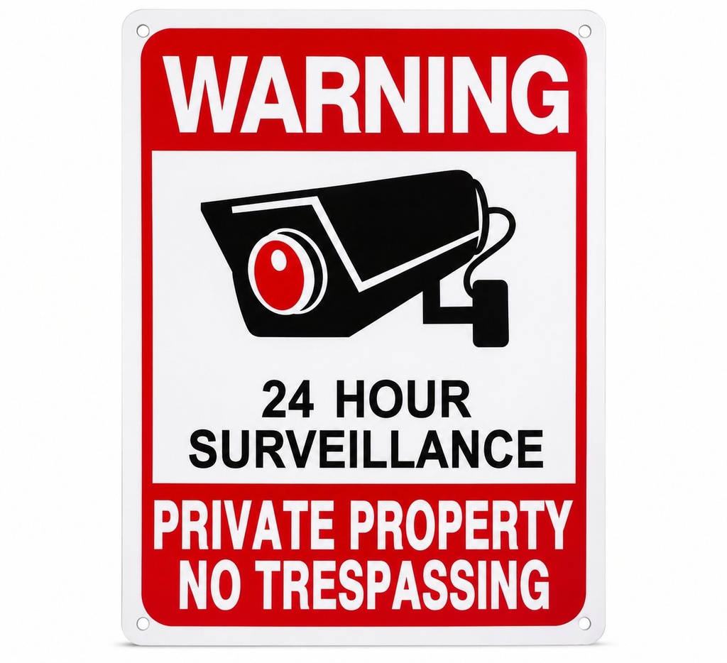 Panneaux Surveillance Propriete Prive Aluminium 25 × 18 cm 